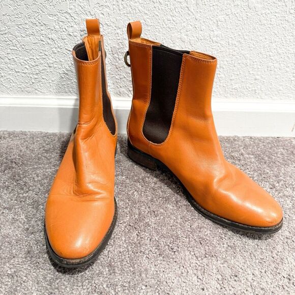 Cole Haan Boots Womens 10 B Chelsea Waterproof Brown Leather Classic Shoes Tan - Picture 1 of 11